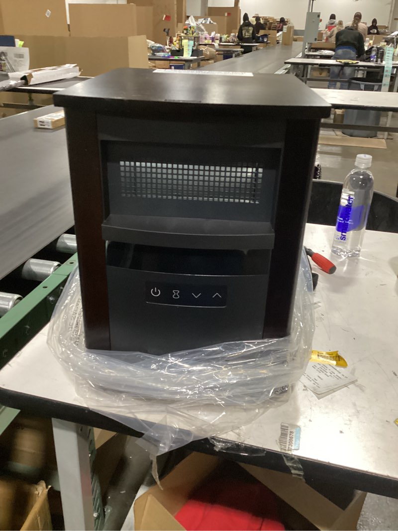 Condition photo showing As Is for Utilitech RN24083104JK 1500 -Watt Infrared quartz Cabinet Indoor Electric Space Heater with