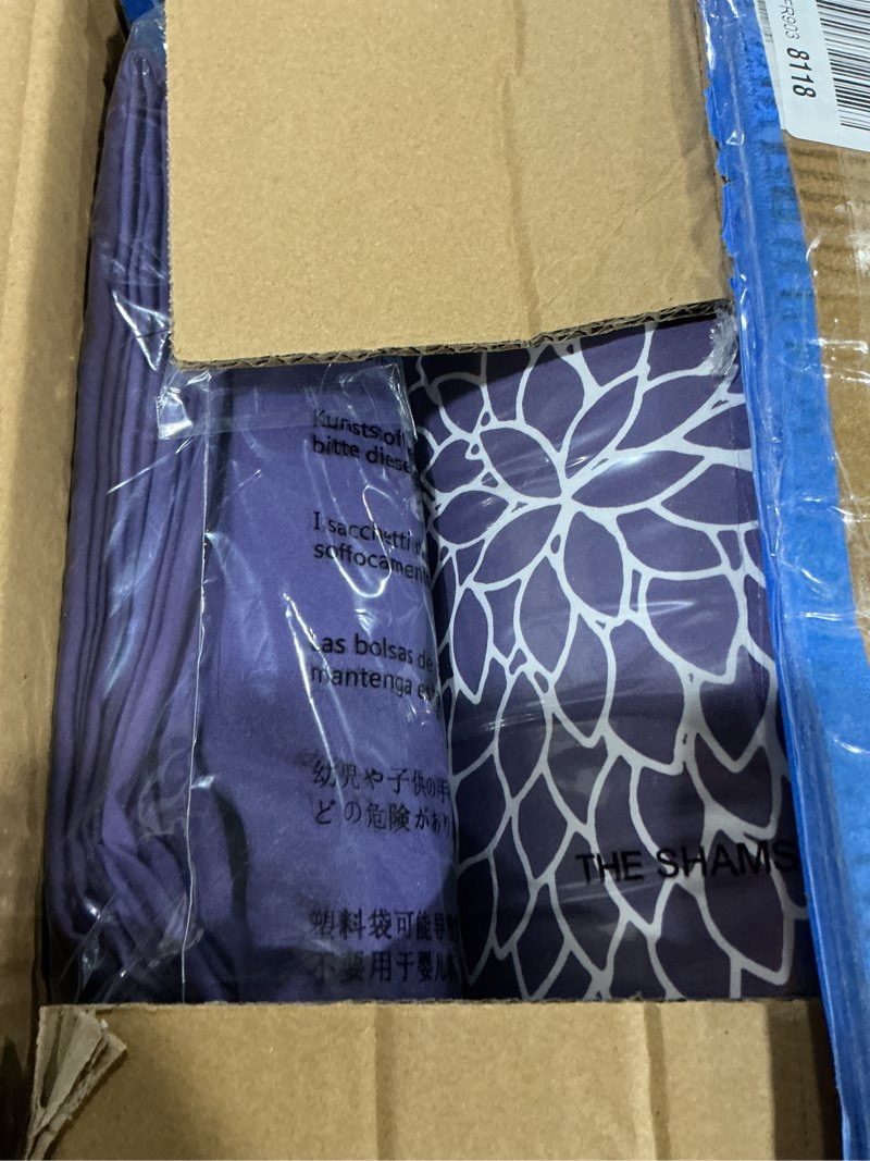 Condition photo showing Good Condition for Amazon Basics Twin XL Comforter Set with Sheets, 5-Piece Purple Floral Bedding, Lightweight Microfiber Bed-in-a-Bag