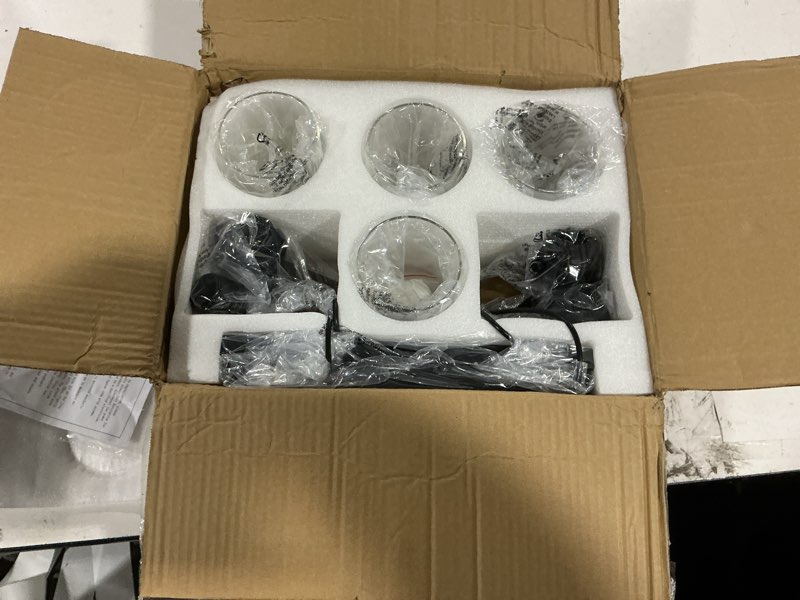 Condition photo showing As Is for farmhouse bathroom vanity light fixtures, rustic 4-light wood vanity lights for bathroom, vintage black wall sconces lighting, light fixtures over mirror, with glass shade black and wood 4-light
