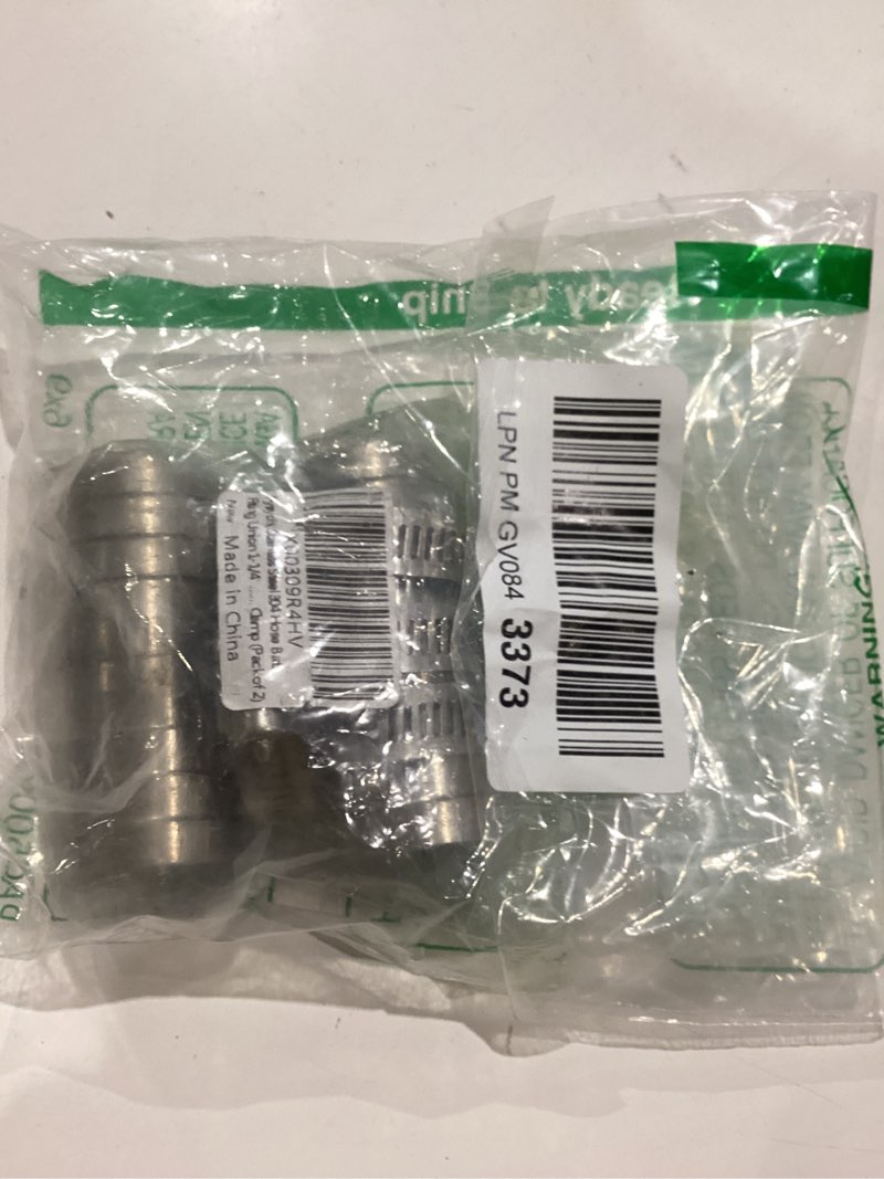 Condition photo showing Good Condition for stainless steel 304 hose barb fitting union 1-1/4" barbed x 1-1/4" barbed splicer mender coupler with hose clamp. 2.76" length thicken (pack of 2)