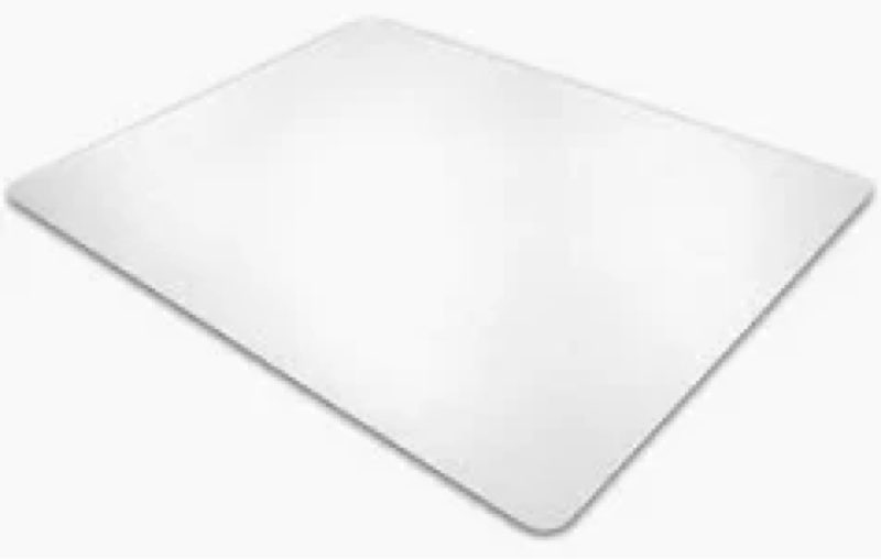 tempered glass chair mat for carpet & hard floor, 36"x46" office chair mat - heavy duty & scratch re