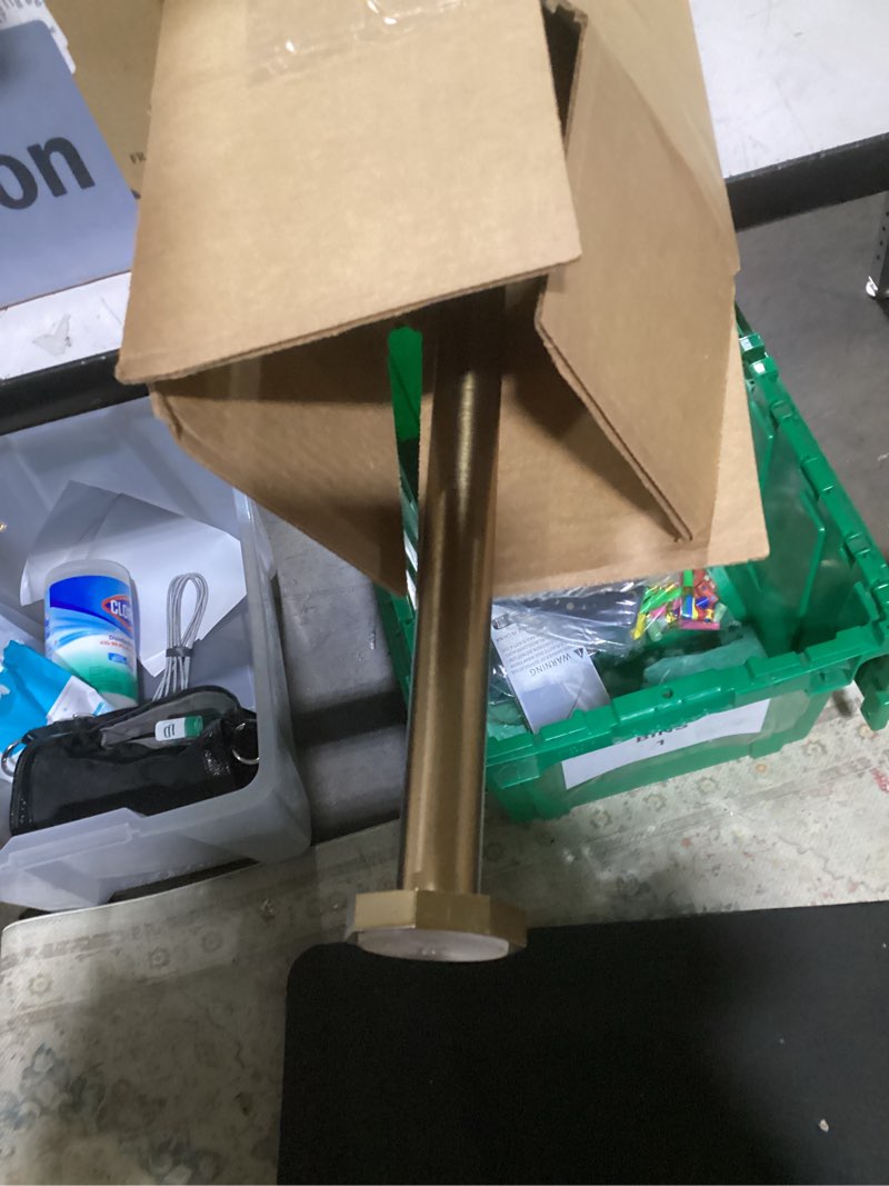 Condition photo showing As Is for size unknown  shower curtain rod adjustable 31-79\", anti-rust shower rod & spring tension shower rod no drill, black shower curtain rod for bathroom tension rod black