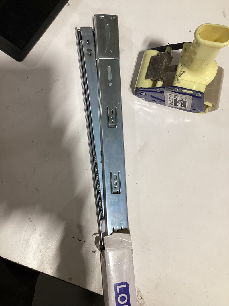 LONTAN 24 Inch Soft Close Cabinet Hardware 1 Pair Soft Close Drawer Slides-3 Fold Full Extension Bal