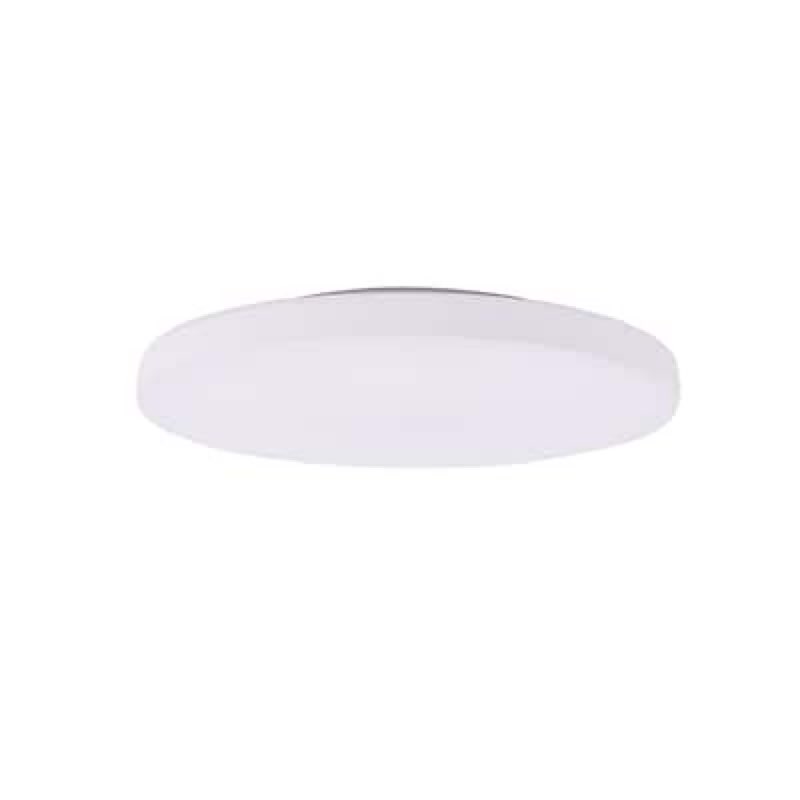 project source 9-in white indoor 1 -light led flush mount light with plastic shade