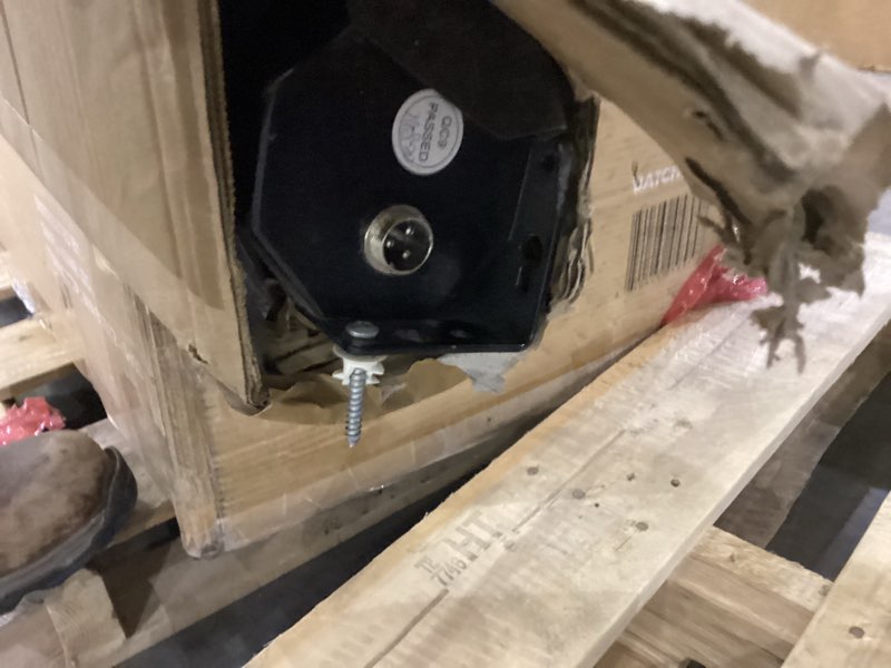 Condition photo showing As Is for Motorized Projector Screen - Indoor and Outdoor Movies Screen Electric Projector Screen W/Remote Control (120 inch) 120-4:3-Black