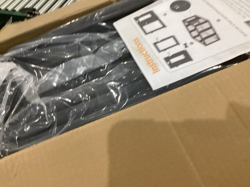 Condition photo showing New/Like New for Clear Acrylic Dog Playpen with Door, Puppy Playpen for Indoor Use with Heavy Duty Door Lock, Easy Assemble Pet Pen Fence for Small Dogs and Puppies (Black, 24 in-H, 10 Panel)