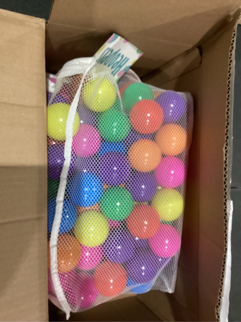 Condition photo showing New/Like New for Ball Pit Balls Pack of 100 200 500 - Star and Round Set BPA Free Phthalate Free Non-Toxic Crush Proof Play Balls Soft Plastic Balls for Toddlers Baby Kids Birthday Pool Tent Party 7 rainbow colors 100 balls