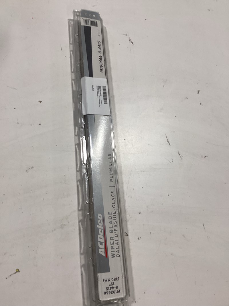 Condition photo showing As Is for acdelco silver 8-4415 (19192666) conventional all season metal wiper blade, 15.0 in (pack of 1) 15"