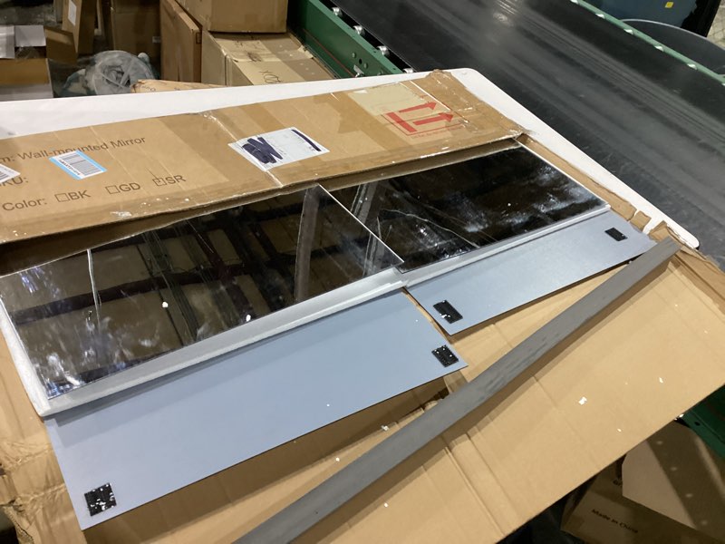 Condition photo showing Good Condition for 4-piece thick acrylic mirror set for walls, 12 x 16 inch self-adhesive frameless small mirror tiles, flexible plastic lenses for bedroom, home, and gym doors(4 pcs 12x16inch)