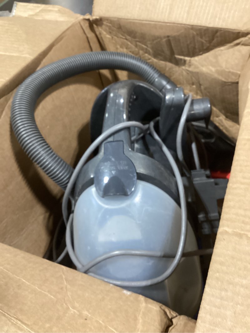 Condition photo showing As Is for bissell little green pet deluxe portable carpet cleaner and car/auto detailer, 3353, gray/blue little green deluxe