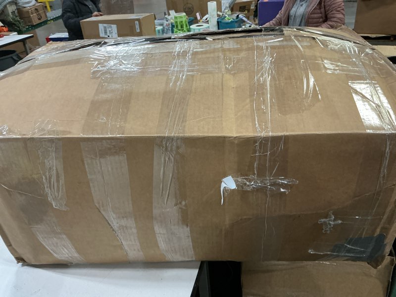 Condition photo showing As Is for Grey coudury sofa(incomplete cushion only)