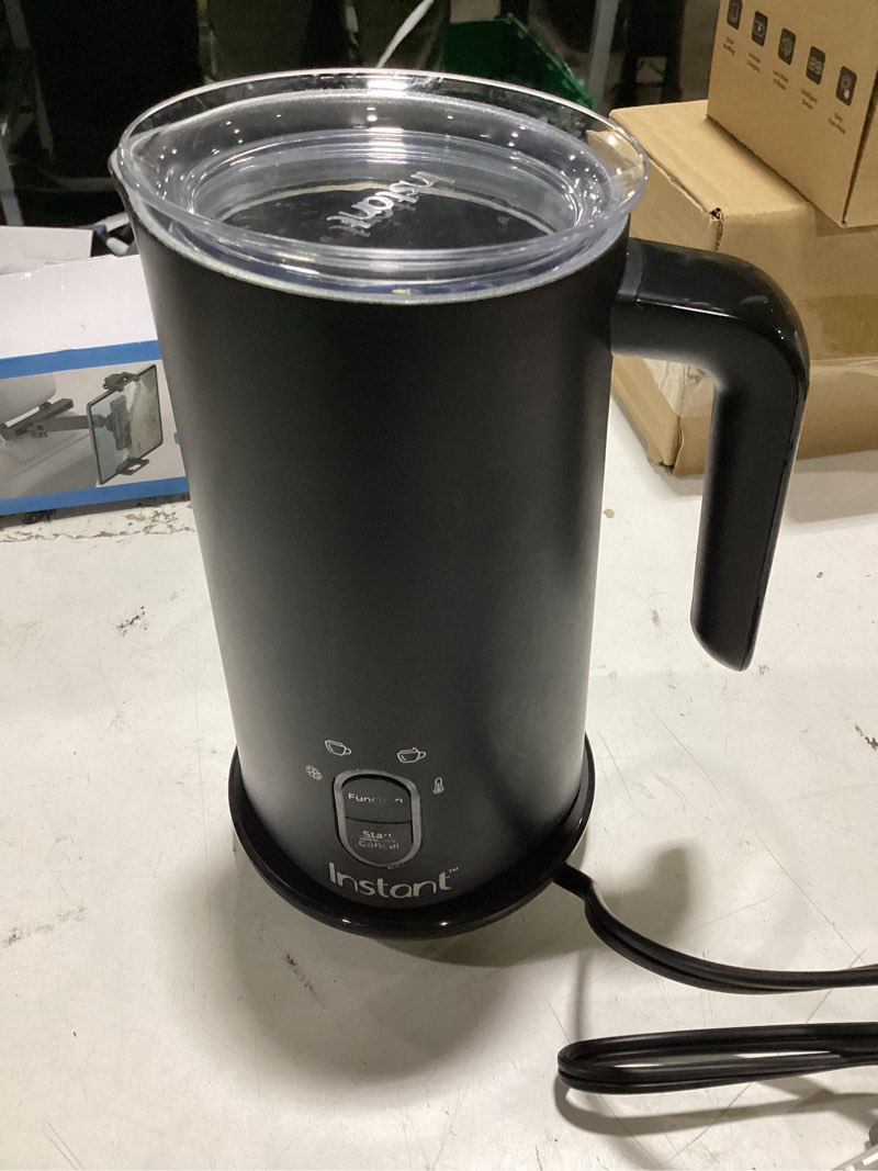 Condition photo showing Good Condition for instant pot milk frother, 4-in-1 electric milk steamer, 10oz/295ml automatic hot and cold foam maker and milk warmer for latte, cappuccinos, macchiato, from the makers of instant 500w, black pack of 1