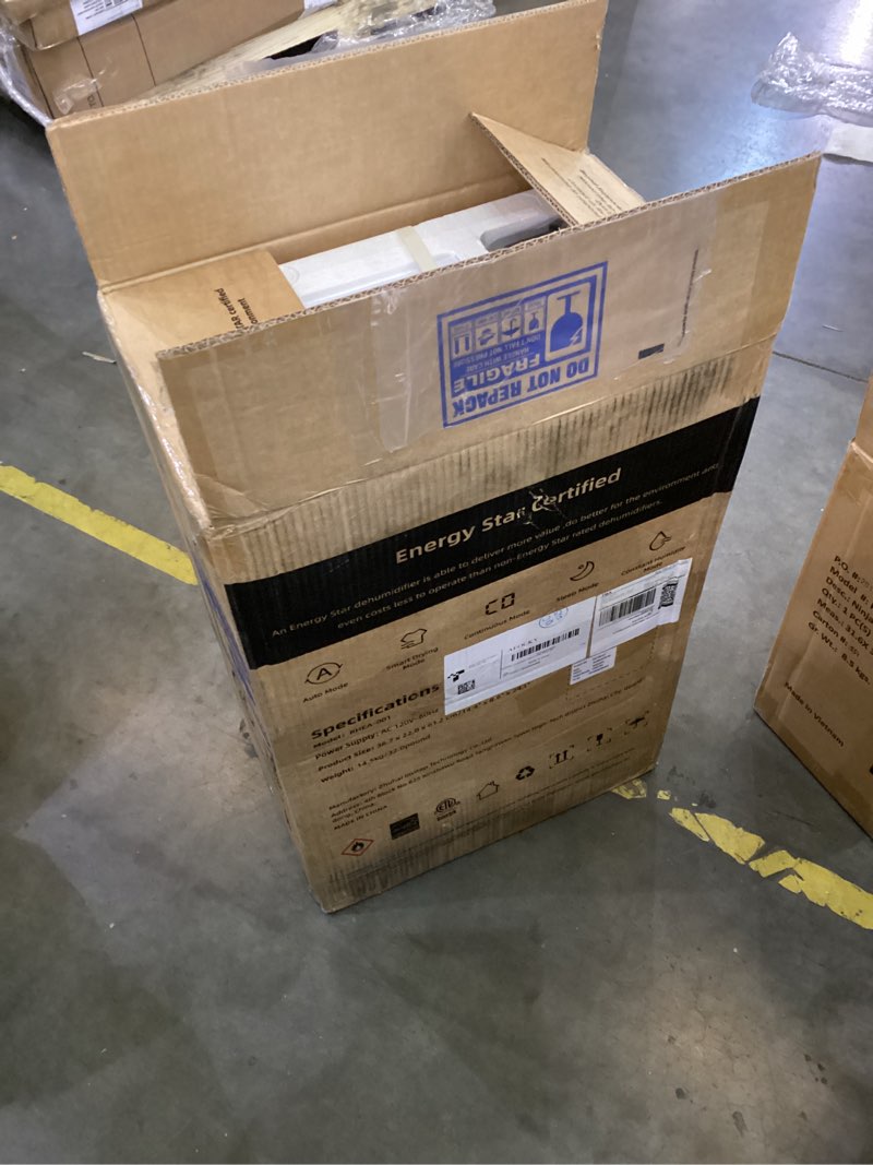 Condition photo showing As Is for 4500 Sq.Ft Most Efficient Energy Star 2025 Dehumidifier,AEOCKY Max 80 Pint/Day Smart Compressor Dehumidifier with Drain Hose, Intelligent Humidistat,for Basement,Bedroom,Home,Bathroom 80 Pints - 4500 Sq.Ft