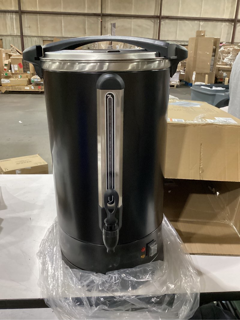 Condition photo showing As Is for Not tested ****GarveeHome 120 Cups Coffee Urn,18 L/4.8 gal Double Wall Commerical Coffee Maker for Buffet Catering Wedding Gathering,Large Capacity Hot Coffee Dispenser,Stainless Steel Hot Water Urn