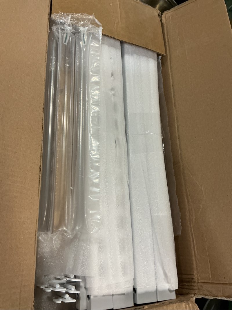 Condition photo showing New/Like New for 8 Tier Over The Door Pantry Organizer, 2 IN 1 Wall Mount or Hanging Spice Rack Seasoning Shelves with Adjustable Basket, Back of Door Organizer and Storage for Kitchen Cabinet and Room Closet 8 Tiers White