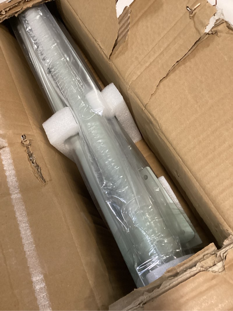 Condition photo showing New/Like New for vidaxl side awning cream screen, gray stand polyester with pu coating, iron 39.4 x 118.1 in cream
