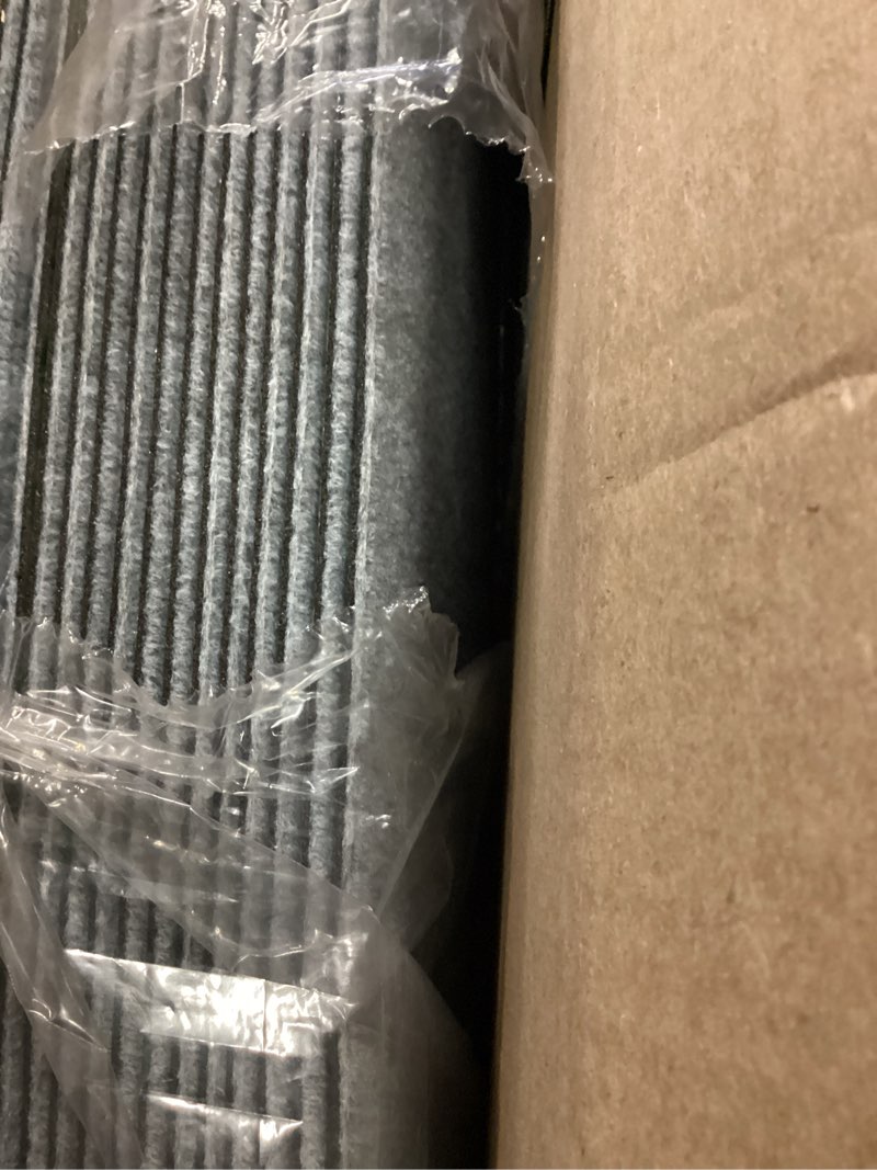 Condition photo showing Good Condition for 8x30 light grey carpet stair treads pack of 15 with stickers for easy peeling - self-adhesive peel and stick carpet for stairs - works with most subfloor types - light gray stair treads 8x30 light grey 15