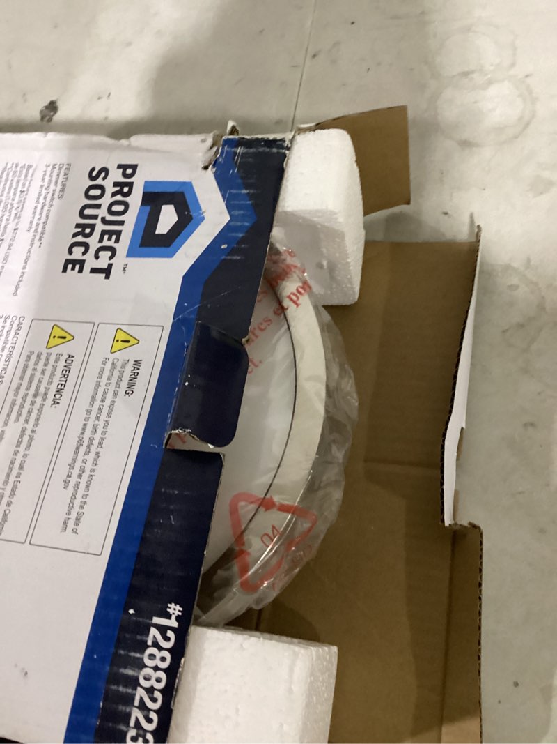 Condition photo showing As Is for project source 1-light 10-in brushed nickel led flush mount light (2-pack)