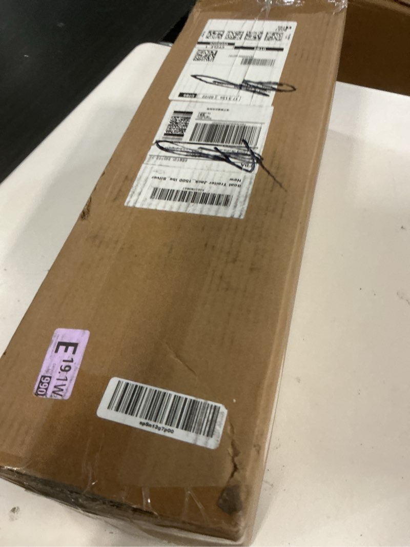 Condition photo showing item condition for Upgraded Spoke Wheel Trailer Jack, 10" Vertical Movement, 1500 lbs, for RV, Boat, Trailer and More, Black, Silver