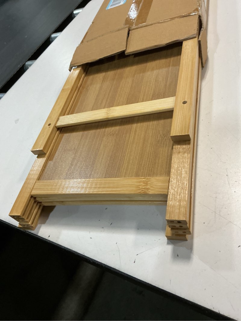 Condition photo showing Good Condition for udear bamboo shoe rack 3-tier shoe storage organizer entryway shoe shelf