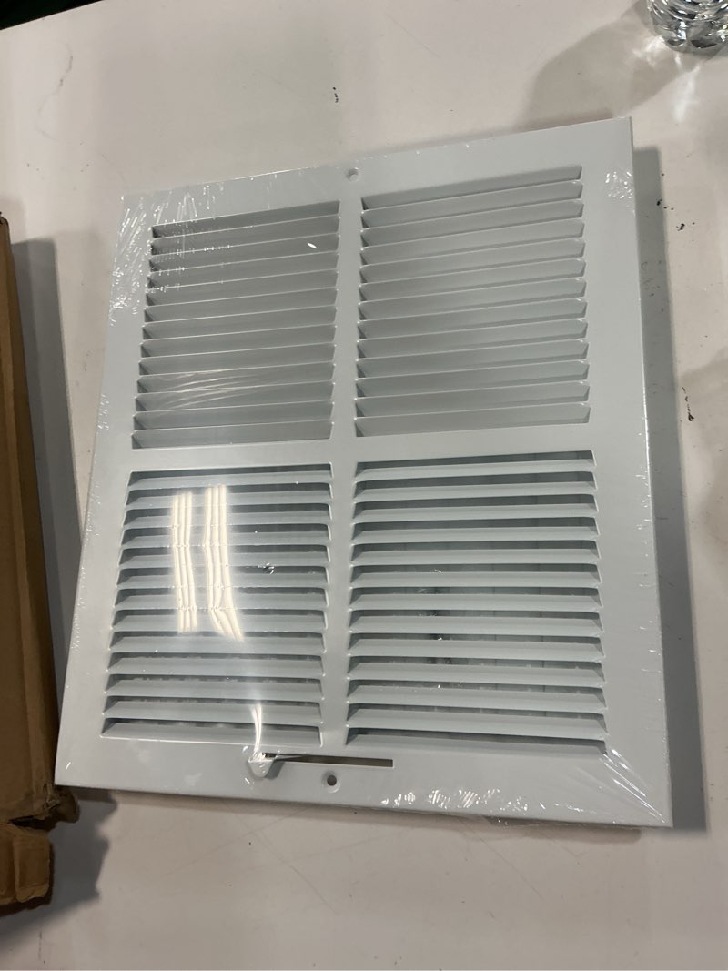 Condition photo showing Good Condition for (similar )square return air filter grille of steel in white