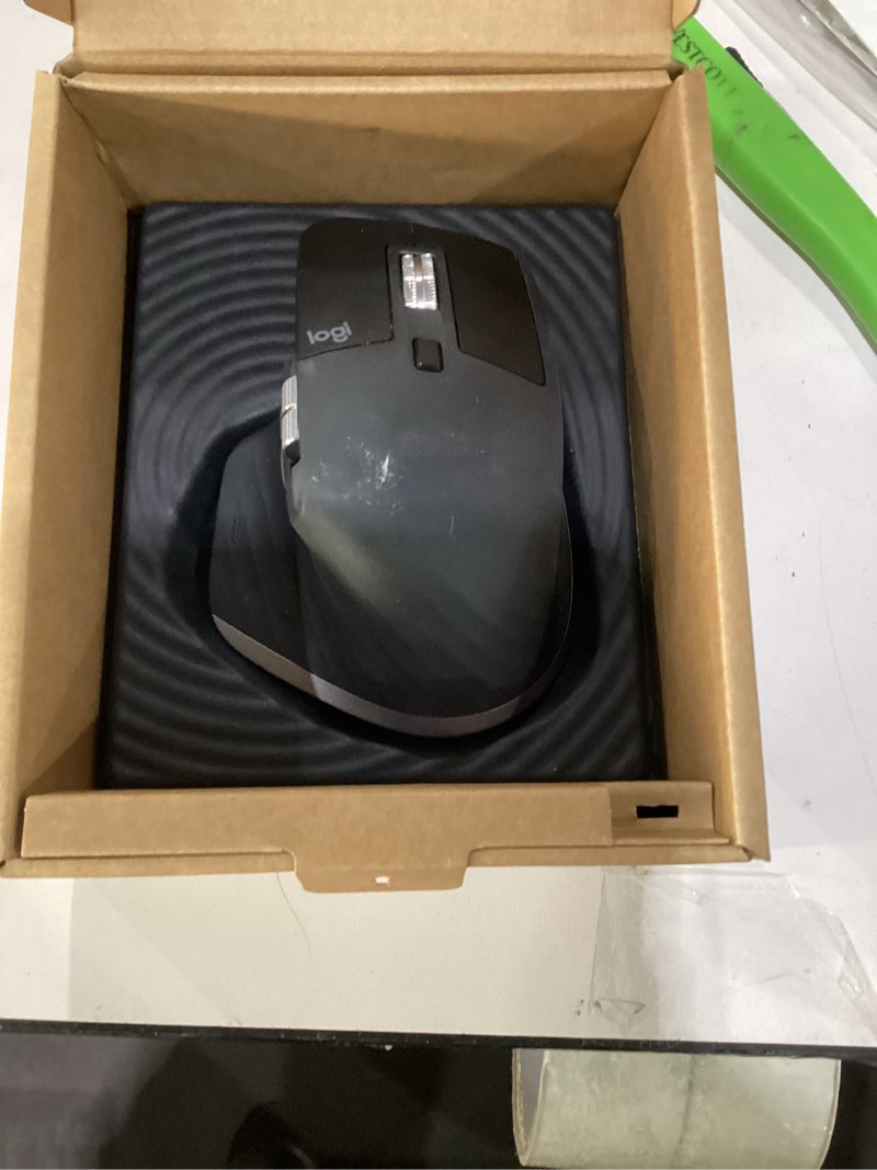 Condition photo showing As Is for Logitech MX Master 4, Ergonomic Wireless Mouse with Advanced Performance Haptic Feedback, Ultra-Fast Scrolling, USB-C Charging, Bluetooth, Windows, MacOS - Graphite Graphite Mouse