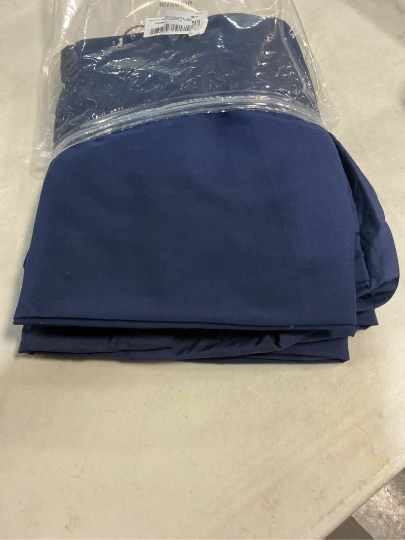Condition photo showing Good Condition for 6ft table cover fitted - 6 pack rectangle tablecloths with elastic corner, washable folding table protector for outdoor picnic, party, banquet, graduation, 30x72 inch, navy navy 30x72 inch, 6 pack