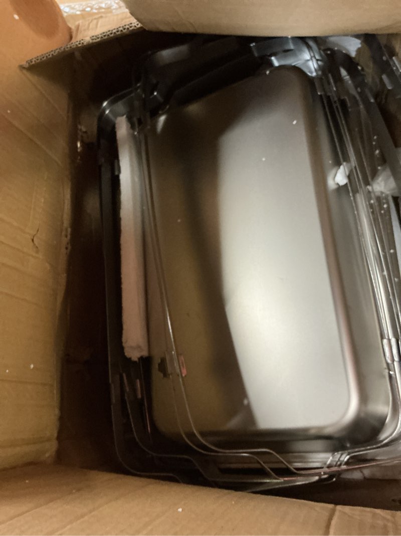 Condition photo showing New/Like New for Garvee 8QT(1×1/1Pan)Chafing Dish Buffet Set of 6 Stainless Steel Food Servers & Warmers, Includes Water Pan, for Weddings, Parties, Banquets, Catering