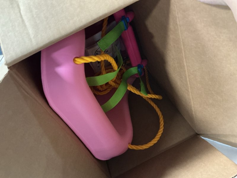 Condition photo showing Good Condition for little tikes snug 'n secure pink swing with adjustable straps, 2-in-1 for baby and toddlers ages 9 months - 4 years,16"d x 16.3"w x 17"h