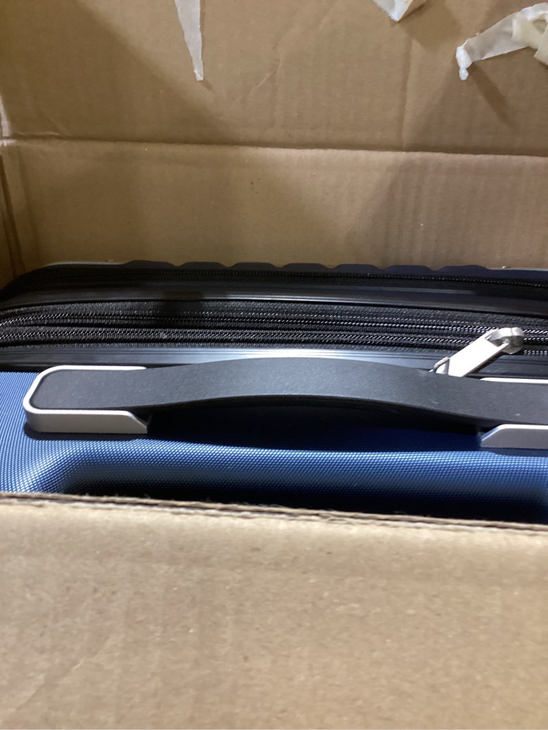 Condition photo showing As Is for LEVEL8 Grace Carry on Luggage Airline Approved, 20 Inch Expandable Hard Sided Luggages with Spinner Wheels, Harshell Small Rolling Suitcase for Women Men with Tsa Lock, Blue Blue 20 Inch - EXT