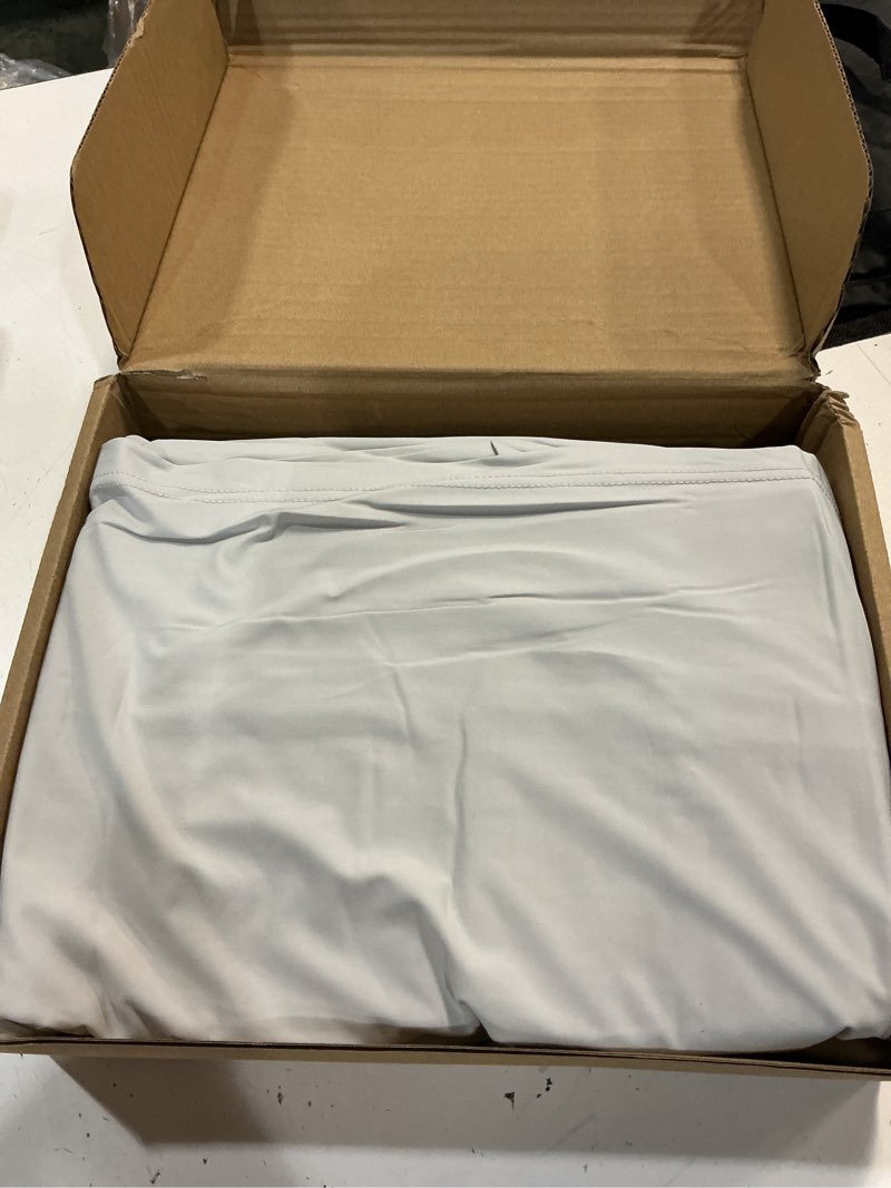 Condition photo showing New/Like New for amazon basics cooling sheets, 3 piece 100% recycled polyester bed sheet set for hot sleepers, breathable, 15-inch deep pocket, twin, gray gray twin