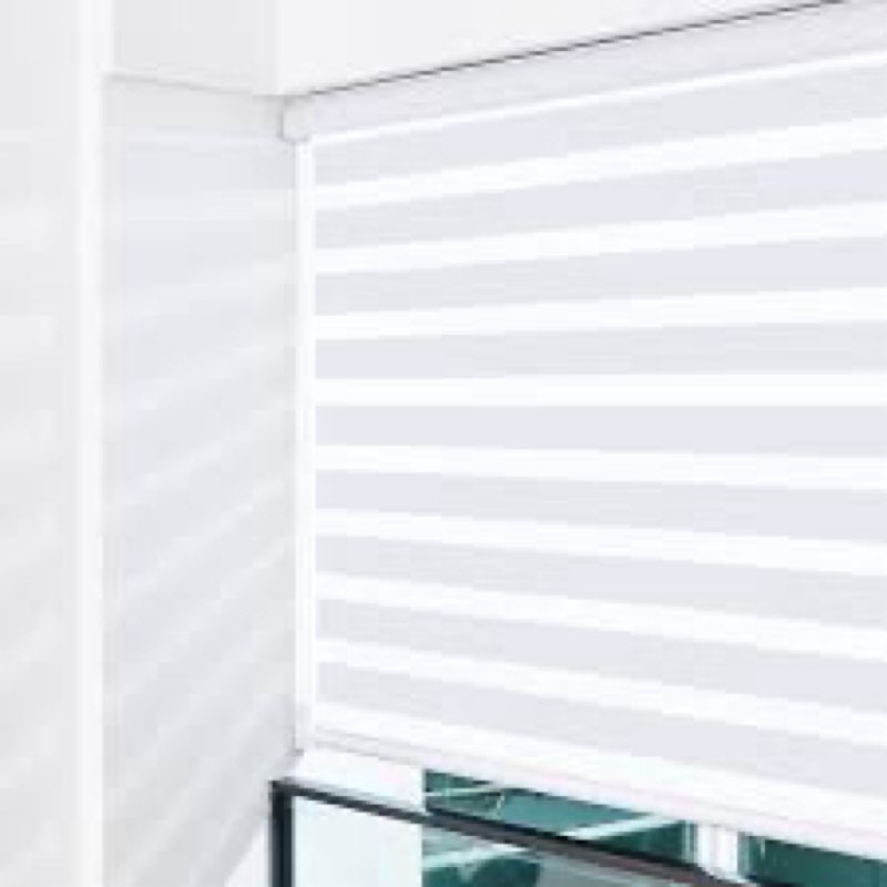 kalysie cordless zebra blinds for windows, free-stop pull down roller window shades with valance, li
