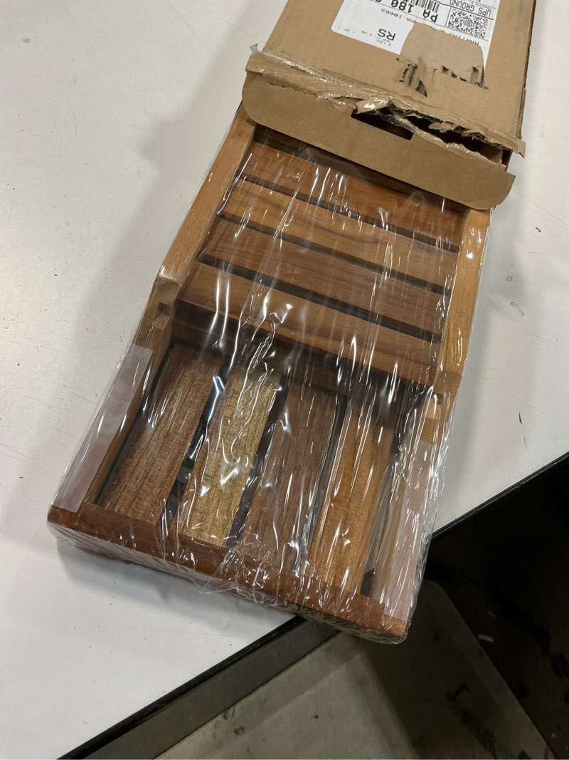 Condition photo showing New/Like New for VaeFae Teak Bathtub Tray, Wooden Bath Caddy for Bathtub, Bath Tub Wood Table for Tub 33.8" x 6" x 1.8"