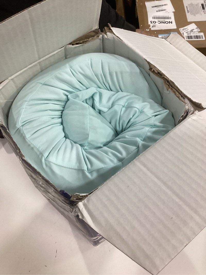 Condition photo showing Good Condition for SLEEP ZONE Cooling Memory Foam Pillow - Odorless, Breathable, Skin-Friendly with Superior Support for Back, Stomach or Side Sleepers, Home, Hotel, Hospital Essentials (Blue, King, 1 Pack) Blue King