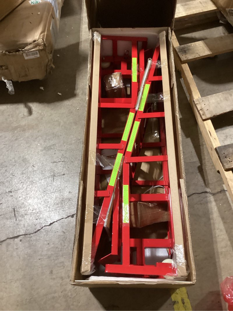 Condition photo showing Good Condition for 2pc hydraulic car ramps with wheel 5t/11050lbs,9-14.2 lifting range,heavy duty car lift ramps,drive up hydraulic ramp for home and garage with night-reflective stickers
