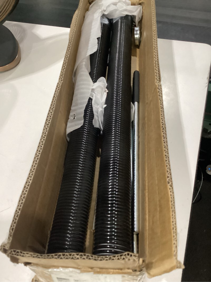 Condition photo showing As Is for pair of 2\" garage door torsion springs set with non-slip winding bars & gloves, precision electrophoresis black coated without oil, for replacement & installation, min 16,000 cycles(0.207x2''x24'') 0.207x2\"x24\", similar to stock photo
