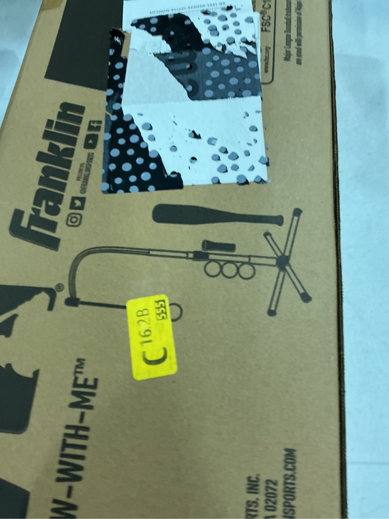 Condition photo showing New/Like New for franklin sports grow-with-me kids baseball batting tee + stand set for youth + toddlers - youth baseball, softball + teeball hitting tee set for boys + girls grow with me tee - mlb baseball
