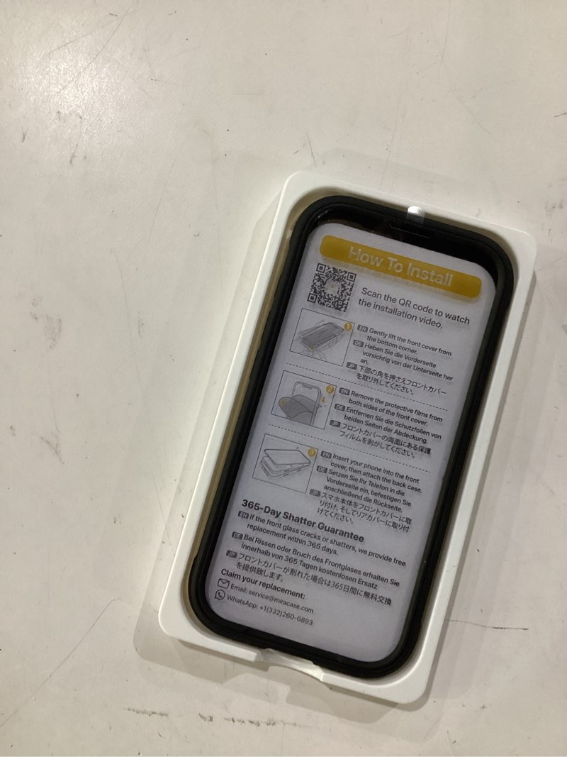 Condition photo showing New/Like New for miracase magnetic for iphone 16 pro case full-body phone with built-in glass screen protector, [compatible with magsafe] military drop proof 16 pro cover bumper 6.3 inch, black iphone 16 pro black