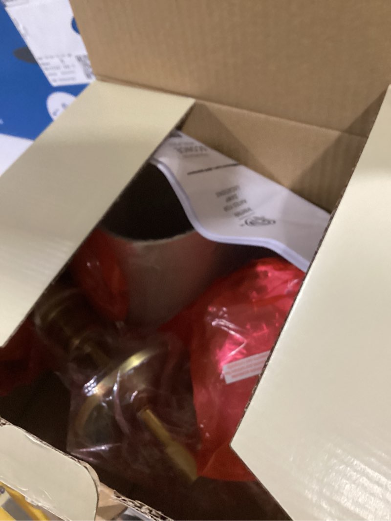 Condition photo showing As Is for allen + roth eubanks 4.25-in w 1-light brushed gold transitional led wall sconce