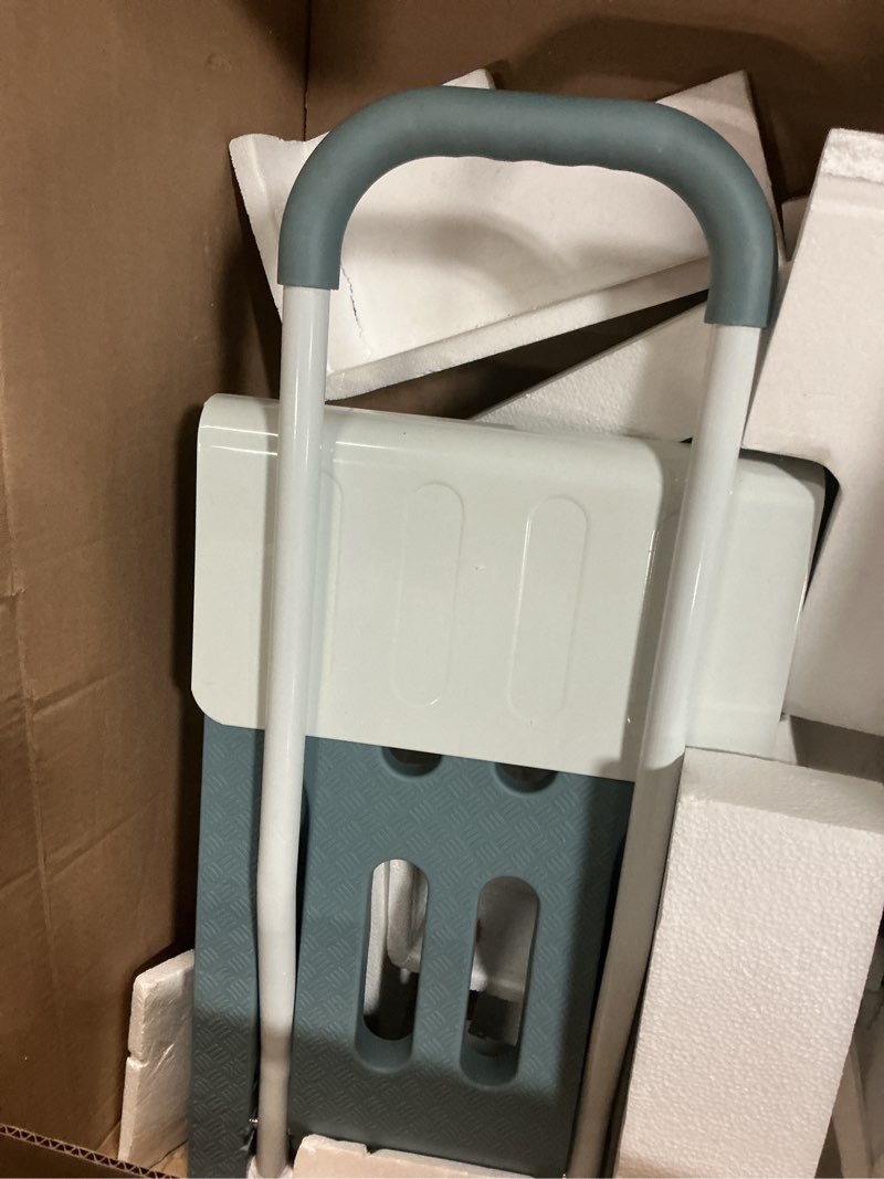 Condition photo showing Good Condition for 2-in-1 folding hand truck dolly cart,convertible hand truck with flat platform,quiet tpr wheels,lightweight 12.5 lb,264 lb flat/176 lb upright capacity,compact cart for moving,boxes & luggage (blue)