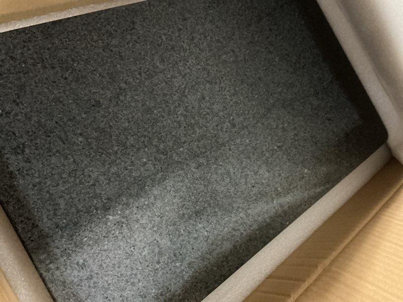Condition photo showing Good Condition for Granite Cutting Board, Marble Slab Pastry Board With Non-Slip Feet For Baking, Cheese, Charcuterie, Chocolate, 12x20 Inch 20"L x 12"W Black Granite