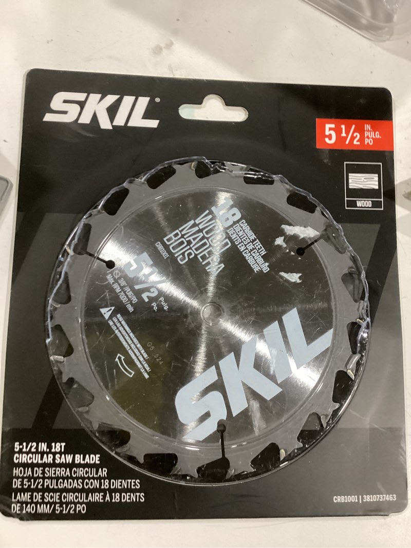 Condition photo showing New/Like New for skil 5-1/2-in 18-tooth rough finish tungsten carbide-tipped steel circular saw blade