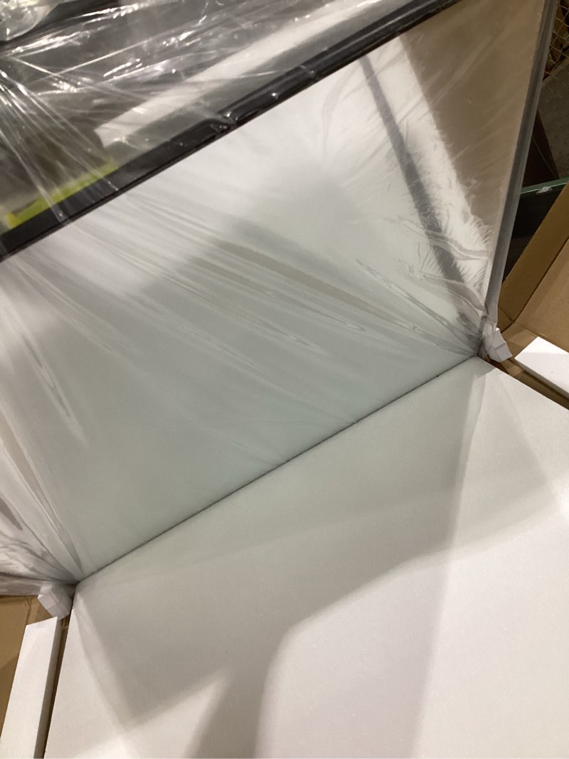 Condition photo showing Good Condition for beautme 28x28 inch black bathroom mirror, square wall mirrors with metal frame, modern vanity wall mirror decor for entryway hangs, bathroom living room black 28"l x 28"w