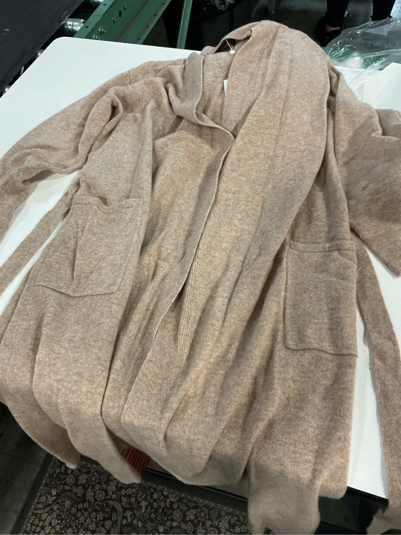 Condition photo showing Good Condition for quince mongolian cashmere maternity & nursing cocoon cardigan, size l, oatmeal