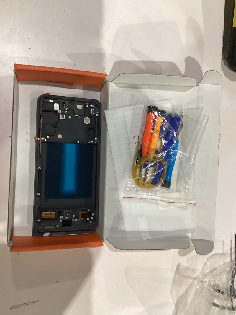 Condition photo showing As Is for oled for samsung galaxy s21 fe 5g screen replacement,for samsung s21 fe sm-g990b sm-g990u sm-g990w 6.4" lcd display touch screen digitizer assembly(black with frame)