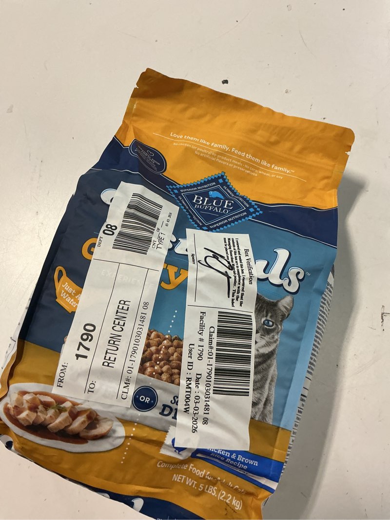 Condition photo showing New/Like New for similar gravy chicken rice blue buffalo tastefuls adult dry cat food for weight management, made in the usa with natural ingredients, chicken recipe, 3-lb (pack of 1)