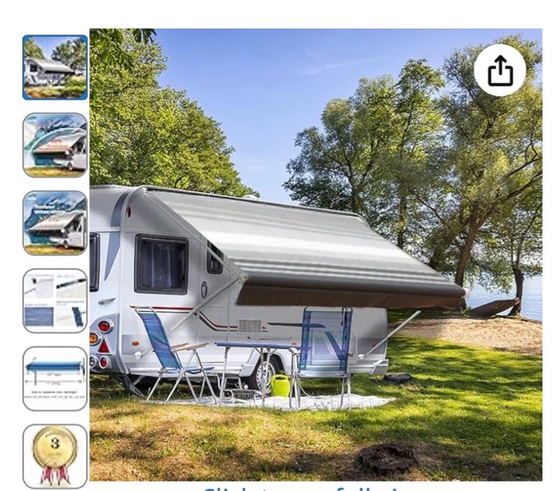 Suncode RV Awning Fabric Replacement Waterpoof Universal Outdoors Canopy for Camper,Trailer,and Moto