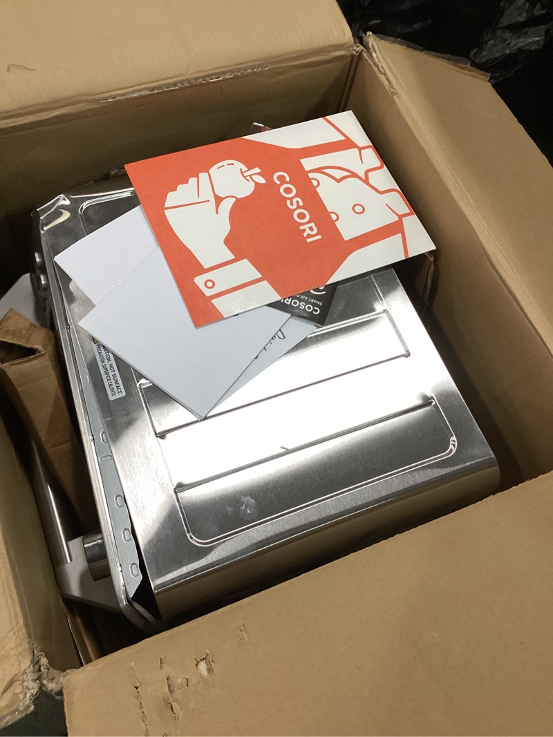 Condition photo showing As Is for COSORI Smart 12-in-1 Air Fryer Toaster Oven Combo, Airfryer Convection Oven Countertop, Bake, Roast, Reheat, Broiler, Dehydrate, 75 Recipes & 3 Accessories, 26QT, Silver-Stainless Steel Silver-Stainless Steel Air Convection Oven