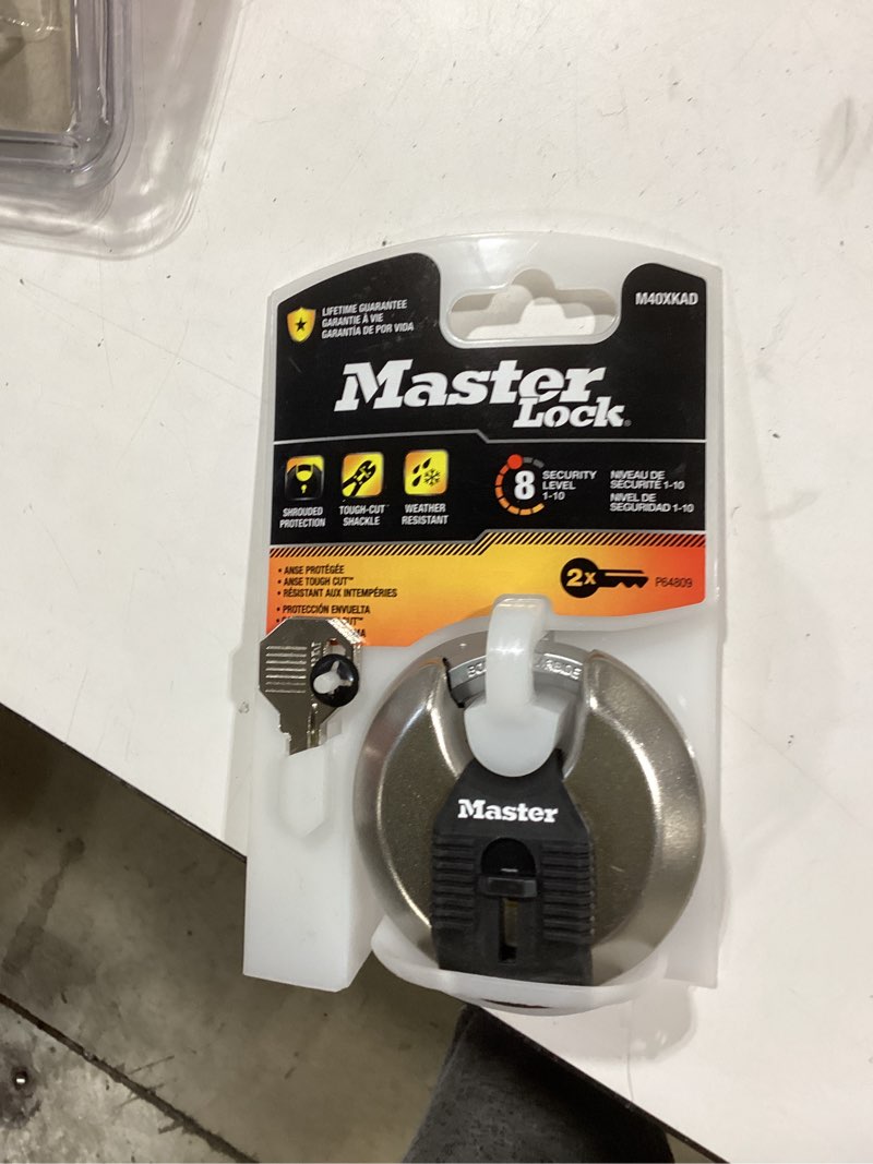 Condition photo showing New/Like New for master lock magnum 2-3/4 in. h x 1-13/64 in. w x 2-3/4 in. l steel ball bearing shrouded padlock