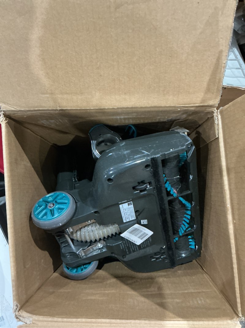 Condition photo showing As Is for kenmore intuition bagged upright vacuum lift-up carpet cleaner 2-motor power suction with hepa filter, 3-in-1 combination tool, handimate for floor, pet hair, 14pounds, green